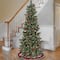 7.5ft. Pre-lit Artificial Meadowlark Pencil Hinged Tree, Clear Lights
